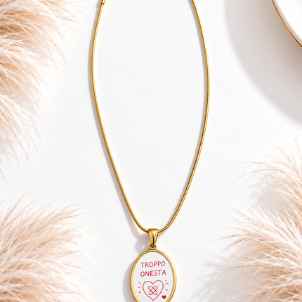 Collana con charm “Troppo onesta”