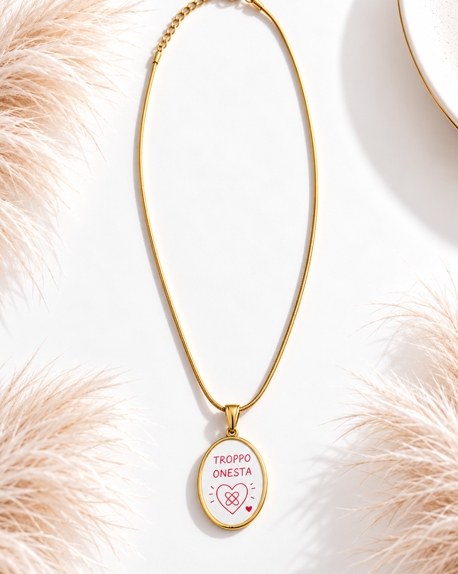 Collana con charm “Troppo onesta”
