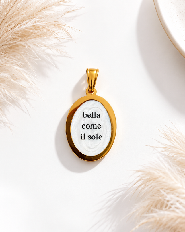 Collana con charm “ Sei bella come il sole”