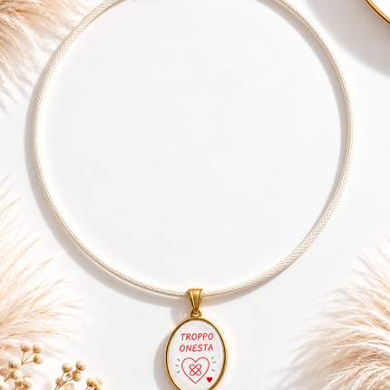Collana con charm “Troppo onesta”
