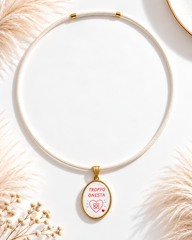 Collana con charm “Troppo onesta”