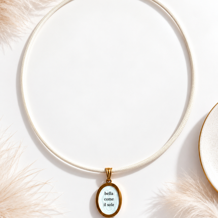Collana con charm “ Sei bella come il sole”