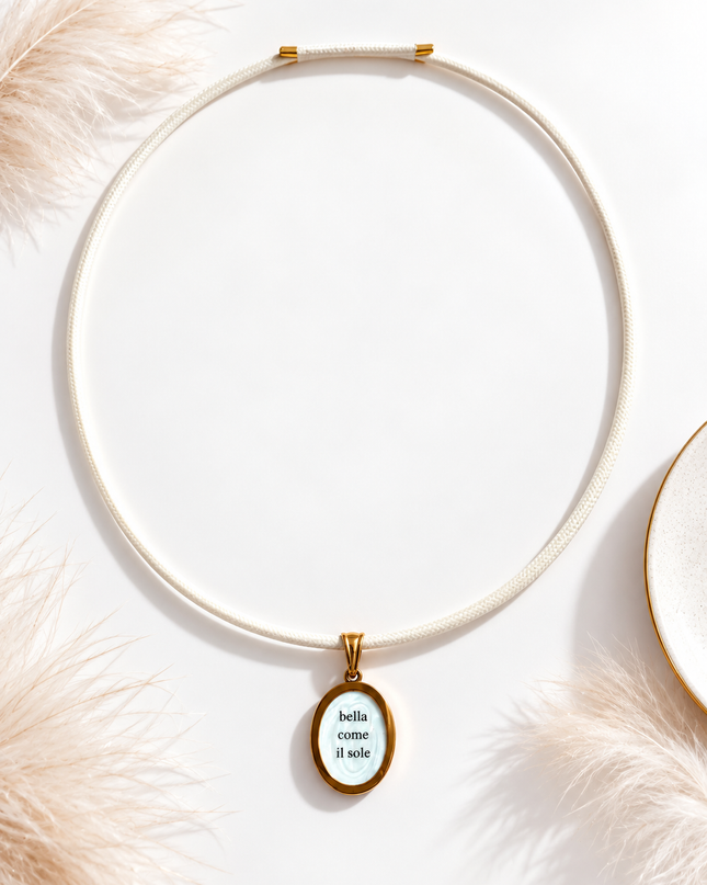 Collana con charm “ Sei bella come il sole”