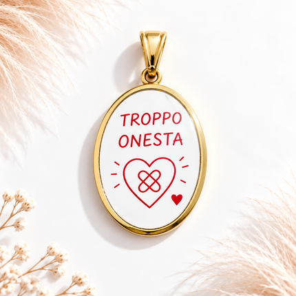 Collana con charm “Troppo onesta”