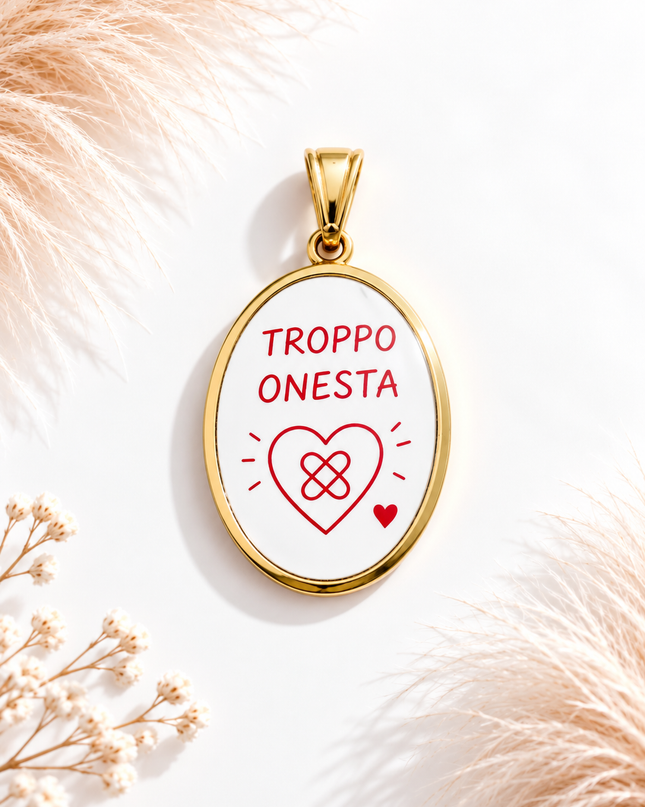 Collana con charm “Troppo onesta”