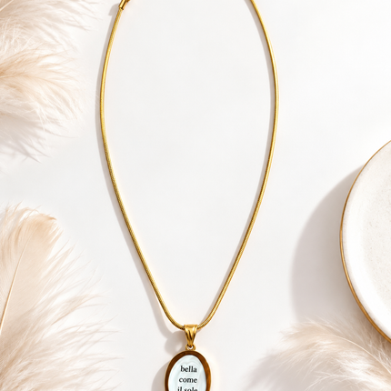 Collana con charm “ Sei bella come il sole”