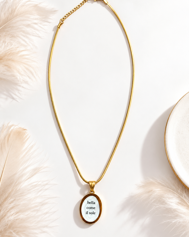 Collana con charm “ Sei bella come il sole”