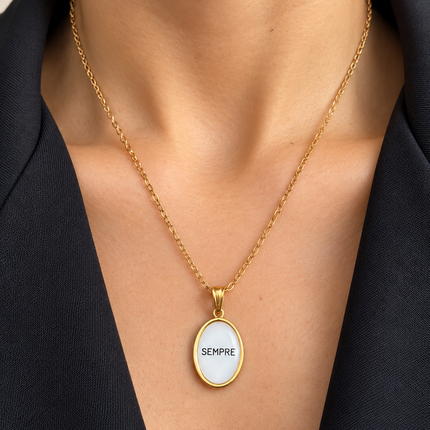 Collana con charm “ sempre”