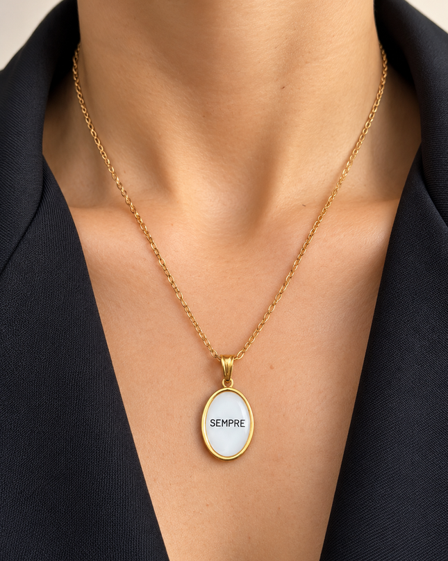 Collana con charm “ sempre”